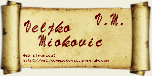 Veljko Mioković vizit kartica